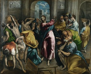 Cristo expulsando a los mercaderes del templo -El Greco