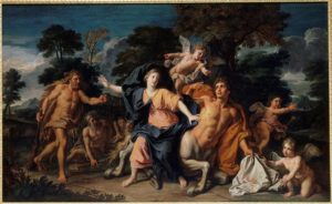 Hércules, Deyanira y el centauro Neso -Noél Coypel