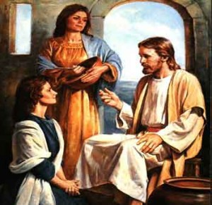 Marta, María Magdalena y Jesús